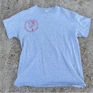 Gildan Gray firework demon T-Shirt with Red Graphic